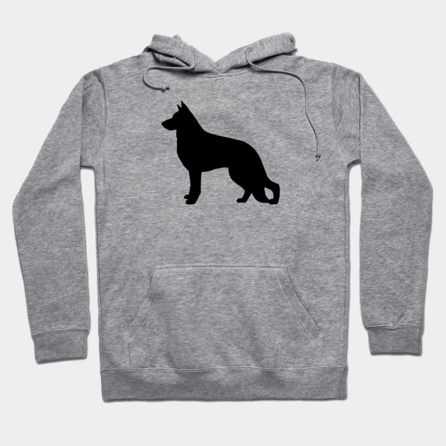 German Shepherd Dog Silhouette Hoodie by Coffee Squirrel